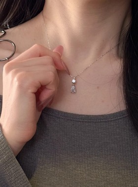 十里间s925银水滴项链耳环