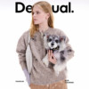 Desigual25 new autumn and winter hand-painted pencil puppy embroidery women's sweater