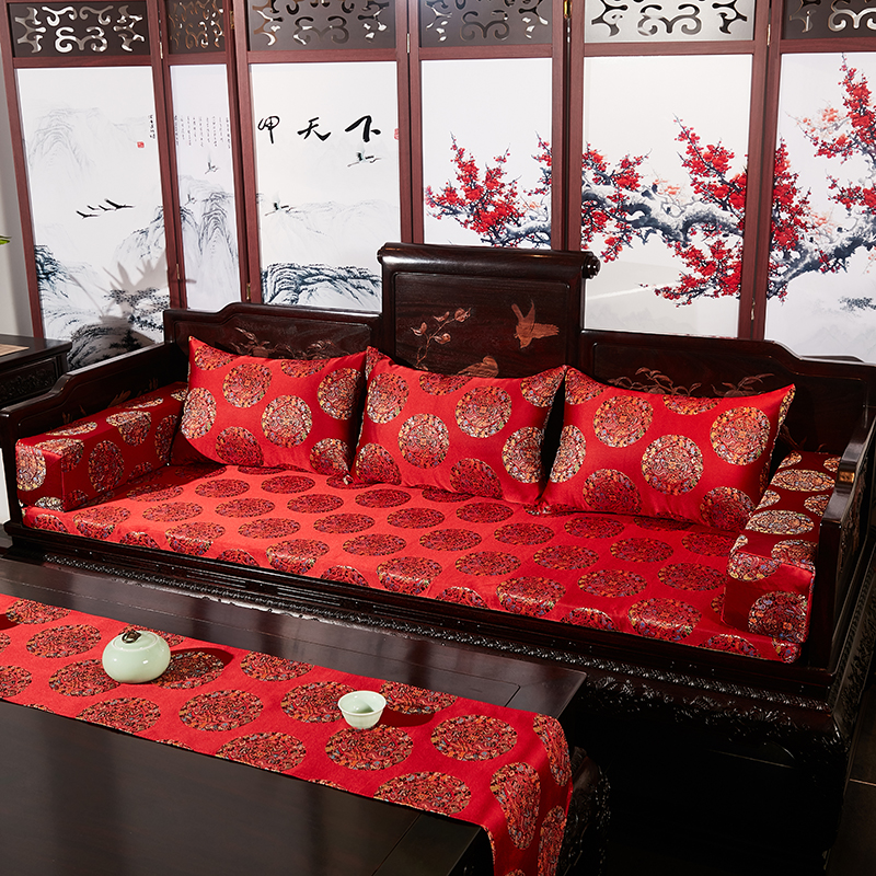 红木沙发坐垫海绵中式椅垫加厚餐椅太师椅罗汉床垫定做防滑可拆洗