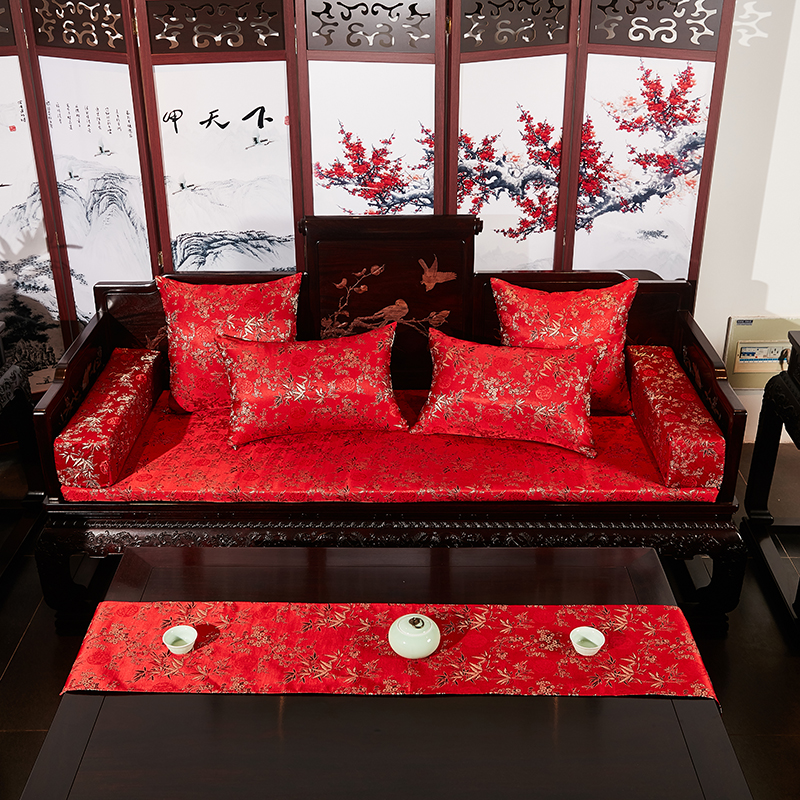 红木沙发坐垫海绵中式椅垫加厚餐椅太师椅罗汉床垫定做防滑可拆洗