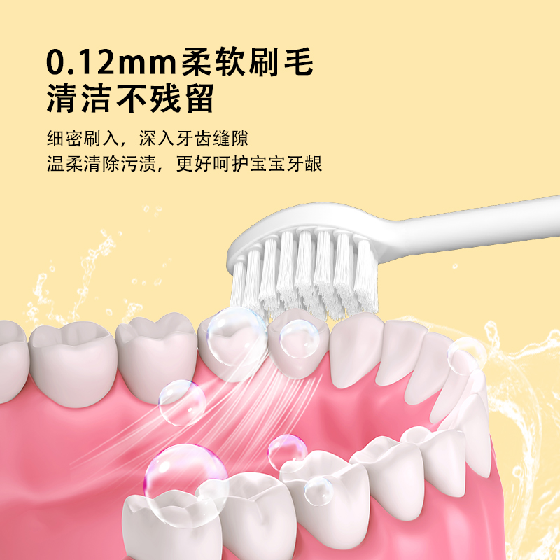 米客儿童3-12岁小头软毛牙刷曲面设计细丝软毛温和洁齿换牙期桶装 - 图0