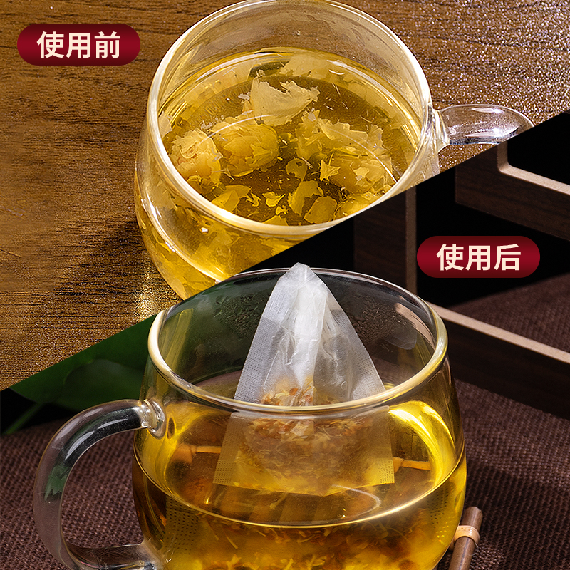 100个5.5*7cm抽线玉米纤维茶包袋泡茶袋茶叶包装药粉过滤袋一次性 - 图0