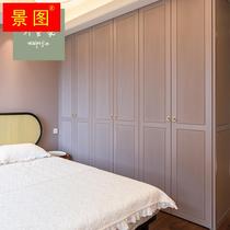 Full house Custom light French style Wind wardrobe Bedroom flat open door walk-in cloakroom Design production installation