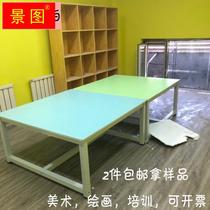 Elementary School Chairs Training Desk Chairs Training Desk Coaching Class Kindergarten Fine Arts Table Painting Table Colorful Childrens Table Strip Table