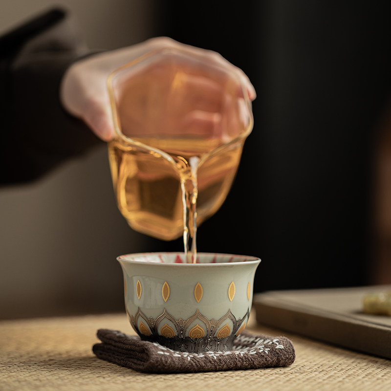 蕴华堂 国潮风敦煌草木灰釉主人杯陶瓷个人专用杯品茗杯功夫茶具,淘宝优惠券,粉丝福利购,淘宝优惠卷