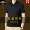 Classic car mulberry silk men's short-sleeved t-shirt