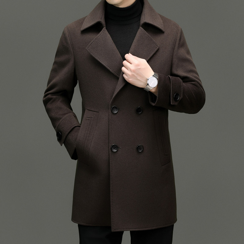 Classic car men's double-sided woolen large