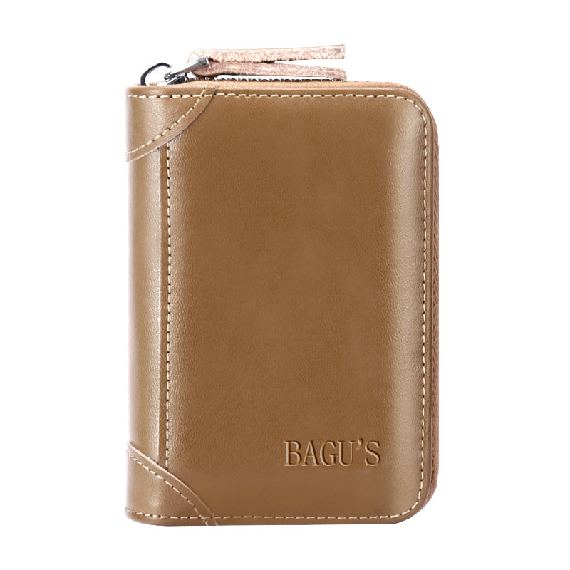 男士真皮大容量防消磁多卡位名片包 bagus卡包