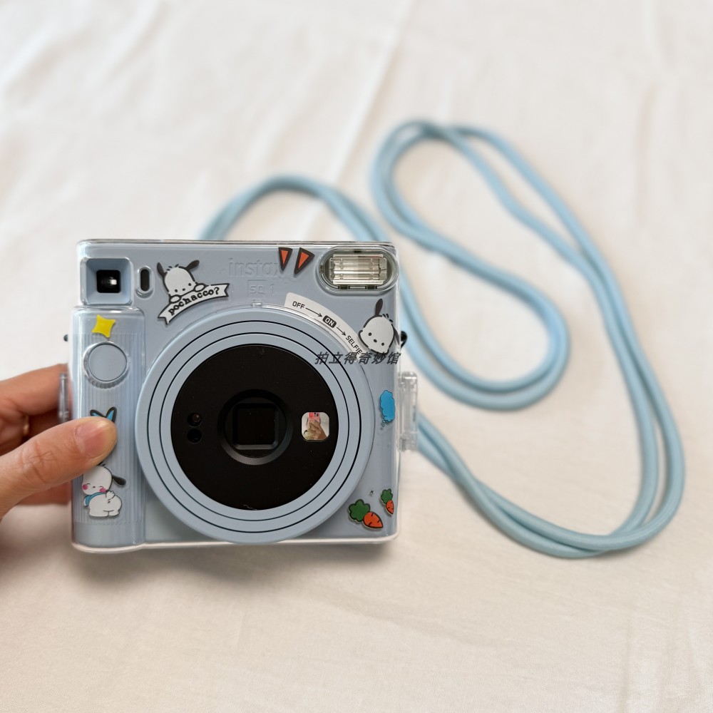 富士拍立得SQ1相机透明保护壳 方形SQ1复古皮包镜头盖取景器贴膜 - 图2