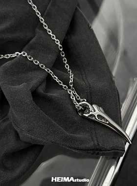 自制乌鸦系列项链男挂饰