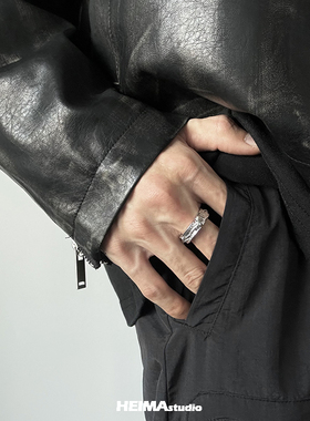 原创绷带系列纯银戒指男