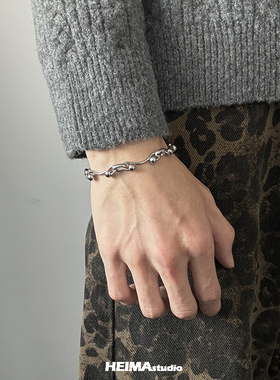 原创圆弧手链男生不掉色