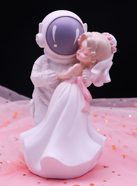 太空人宇航员树脂摆件桌面装饰
