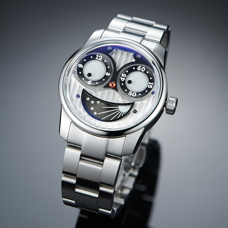 OBLVLO欧宝罗小丑手表机械男表强夜光独立制表高定设计钢带机械表 - 图1