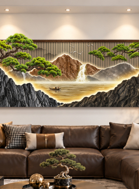 热销1000w+带灯山水画