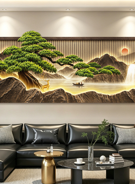 热销1000w+客厅带灯挂画
