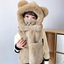 2023 new children hat autumn winter girl boy warm scarves all-girl baby winter round neck guard ear