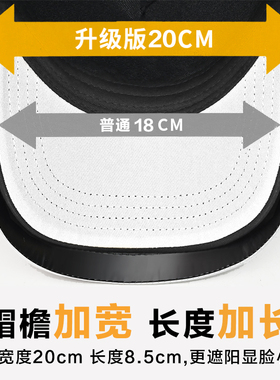 白色加宽檐速干鸭舌帽