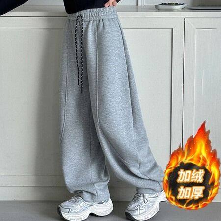 女童加绒裤子秋冬装女大童网红香蕉裤儿童卫裤初中生加厚运动裤潮,淘宝优惠券,粉丝福利购,淘宝优惠卷