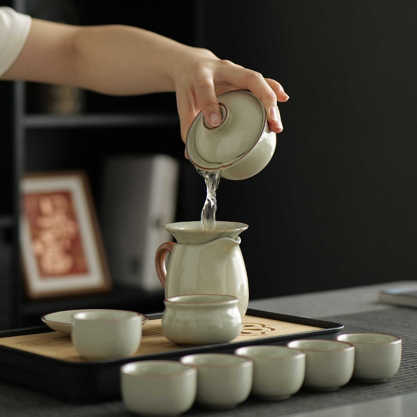 汝窑旅行茶具套装户外喝茶装备露营随行茶壶茶杯功夫茶盘定制logo,淘宝优惠券,粉丝福利购,淘宝优惠卷