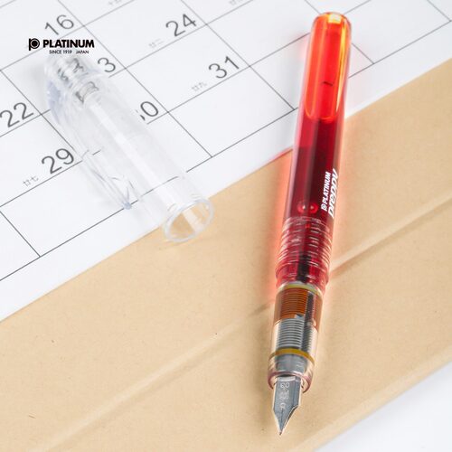 日本白金PSQ-300 PSQC-400 Preppy钢笔学生红字/办公钢笔小学生练字专用速写透明墨胆吸墨器两用墨囊可替换 - 图3