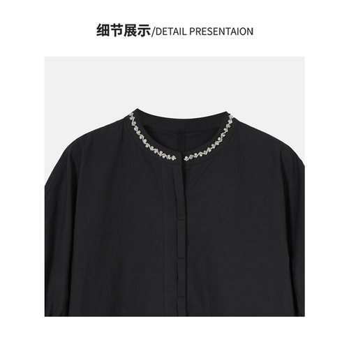 T井姐妹【小精致】100棉设计感气质简约百搭衬衫DX2603-TJ697 - 图0