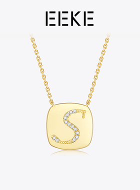 EEKE字母银项链ins2023新款女