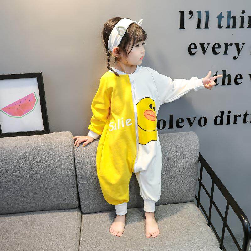 韩婴幼儿春秋可爱连体男女童岁睡衣 亲杨睡衣/家居服套装