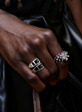 YURITAN春夏镶钻菠萝开口戒指