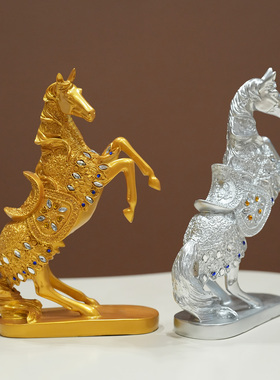 新中式马到成功酒柜装饰品摆件