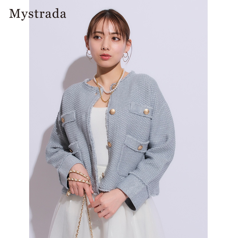 Mystrada2024早春新品复古风金属扣外套34155430 - 图2