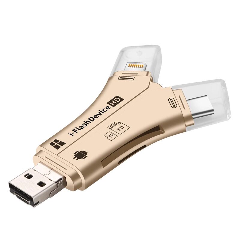 相机读卡器适用苹果华为手机电脑iPad转换器SD卡TF高速内存卡存储多功能索尼ccd佳能尼康USB三合一Typec接头