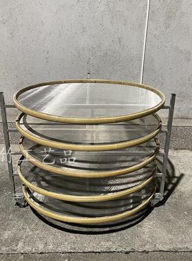 茶叶晾凉青架可移动架炒货折叠架摊青架干货晾晒架晒茶叶架竹筛架