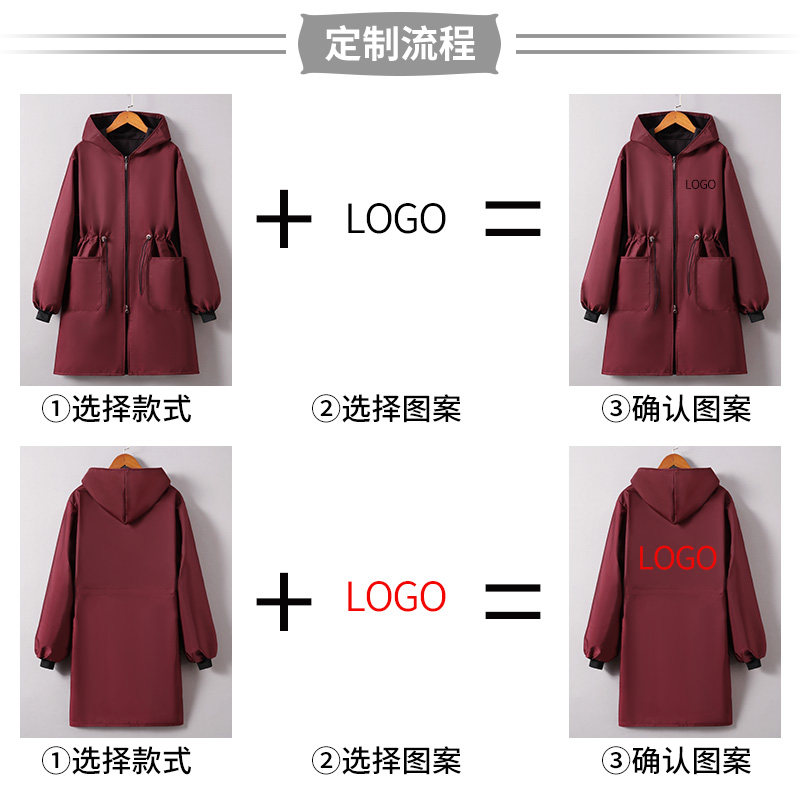 罩衣女新款冬季加绒加厚工作服厨房家用围裙防水防油上班外套护衣,淘宝优惠券,粉丝福利购,淘宝优惠卷