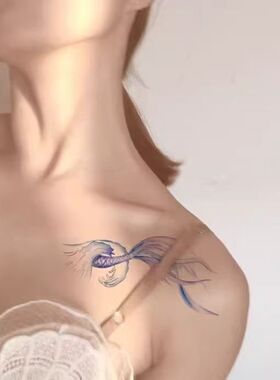 幸运锦鲤金鱼彩色纹身贴防水持久