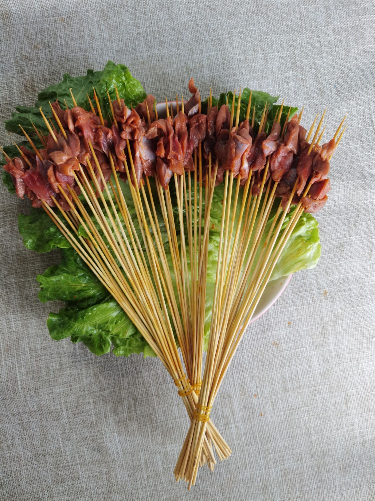 盼多多鸡胗烧烤食品冷冻小肉串手把串铁板串烧烤油炸商用肉串200