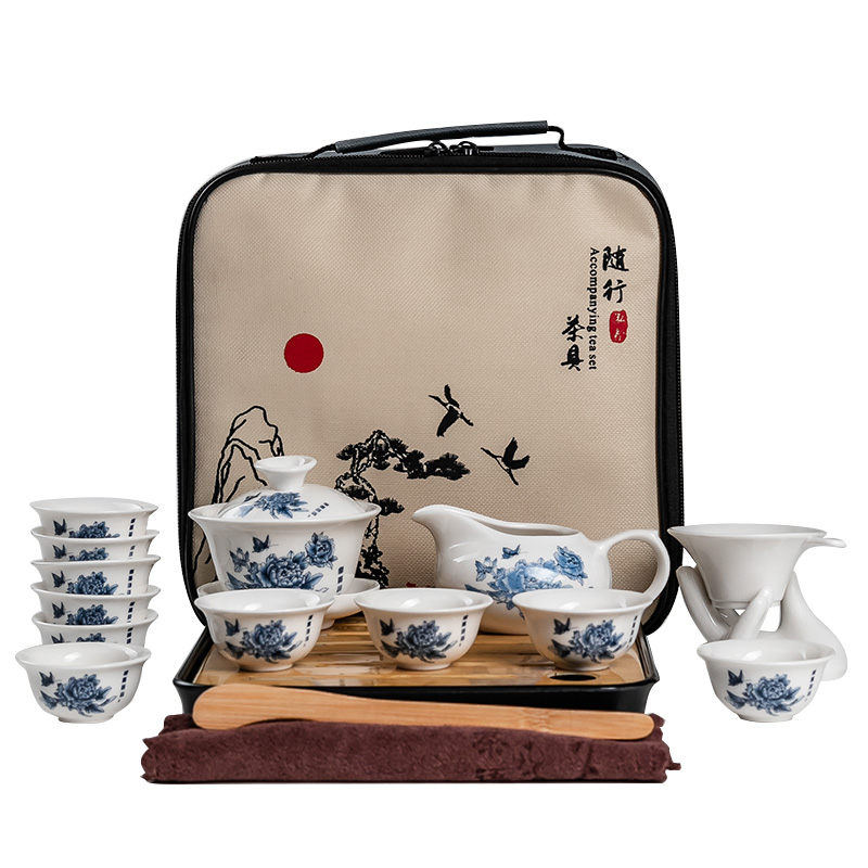 Dehua portable travel tea set