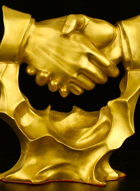 铜中式办公室诚信客厅摆件老板