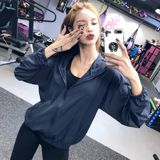 Куртка для йоги 宋站大码运动外套女宽松跑步休闲夹克健身长袖瑜伽服春夏外穿开衫
