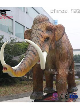 仿真大象猛犸象纯手工雕花粘毛工艺品室内室外摆件批发量大优惠