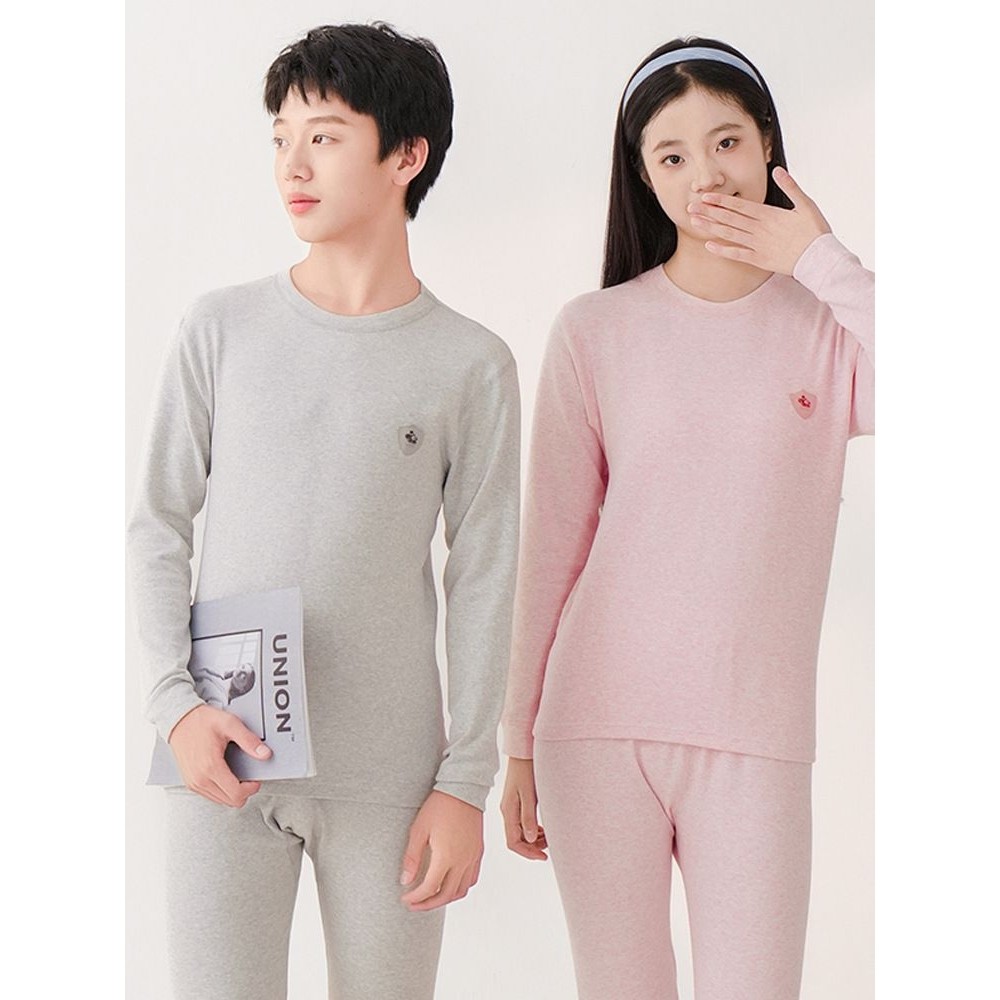 青少年舒绒保暖内衣套装男大童秋衣秋裤女高初中学生棉毛纯棉睡衣,淘宝优惠券,粉丝福利购,淘宝优惠卷