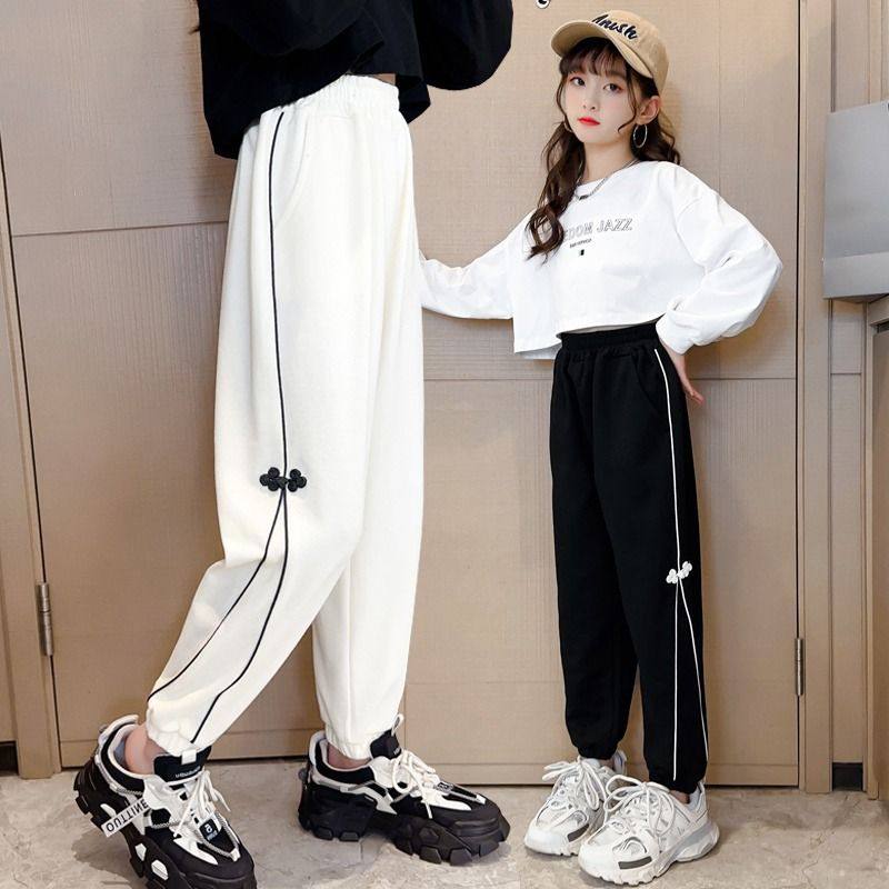 女童运动裤春秋大童休闲宽松潮酷秋款卫裤小学生秋装儿童裤子,淘宝优惠券,粉丝福利购,淘宝优惠卷