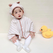 Baby cloak cape Spring and autumn out baby small coat thin covered with shawl autumn and winter baby wind and windproof clothes
