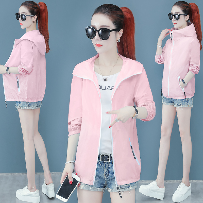 2022夏新款薄款防紫外线透气防晒衣 哈敦短外套