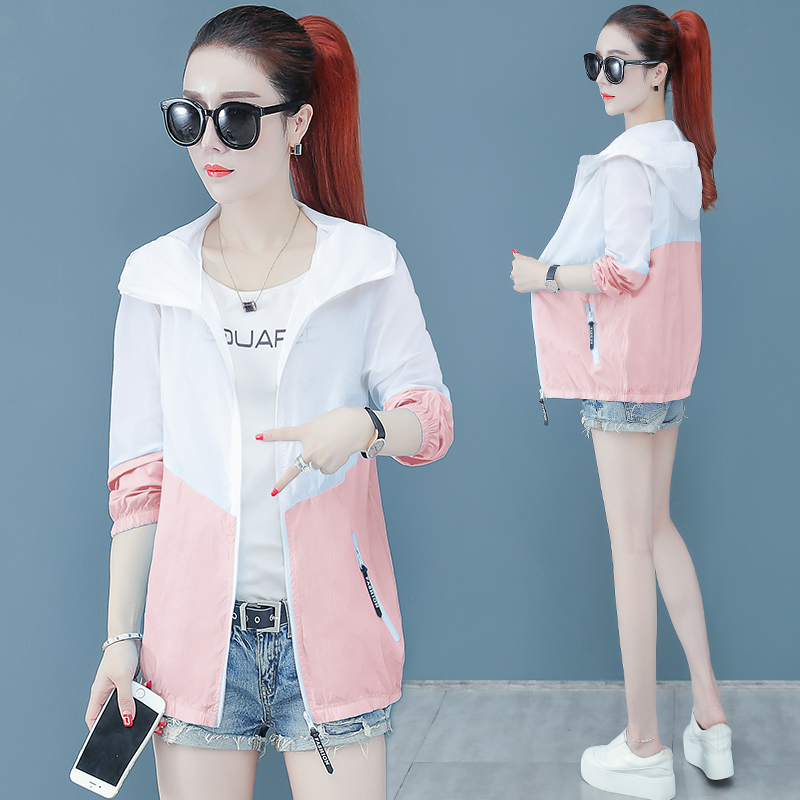 2022夏新款薄款防紫外线透气防晒衣 哈敦短外套