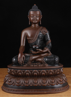 铜释迦牟尼佛铜释迦摩尼佛像摆件密宗释迦如来佛家居客厅工艺品