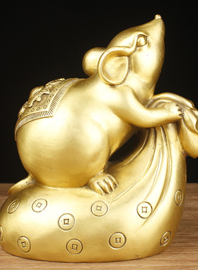 纯铜家居客厅礼品吉祥物生肖鼠