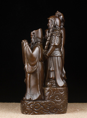 客厅五路聚宝盆财神爷佛像铜摆件