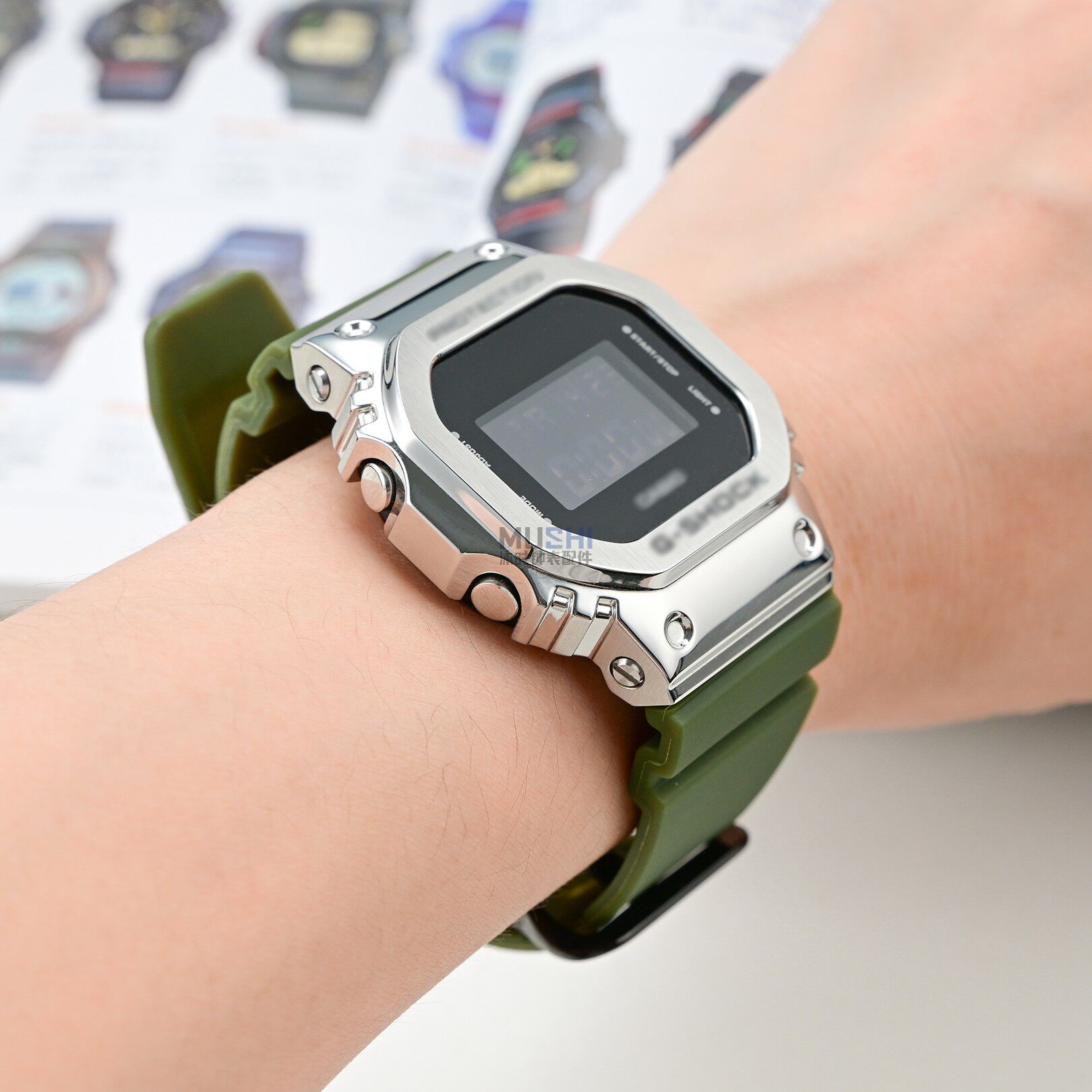 适用卡西欧G-SHOCK小方块GM-5600 2100 GA2100快拆树脂橡胶手表带 - 图3