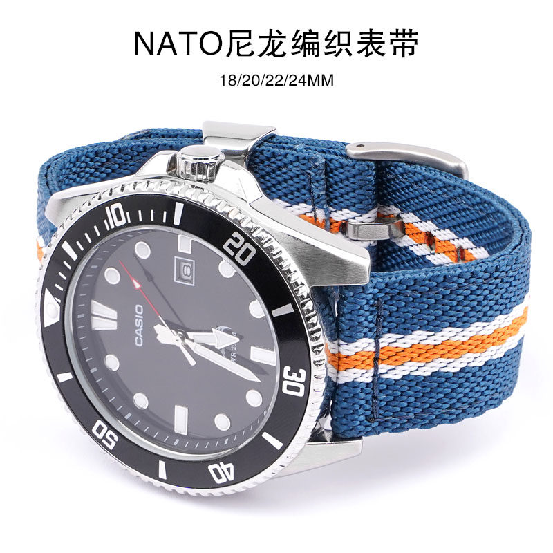 代用dw精工编织帆布尼龙手表带男女 沐时配件